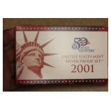 2001 US Mint Silver Proof Set