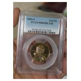 PCGS Graded 2000-S Gold Plated $1.00 Coin