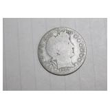 1909-D Barber Silver Quarter