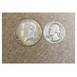 Lot of 2 silver coins