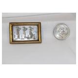 A Sterling and Brass Brooch