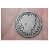 1892 Barber Silver Quarter