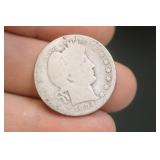 1904 Barber Silver Quarter