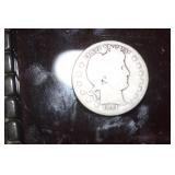 1911 Barber Silver Quarter