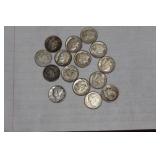 Lot of 15 Dimes