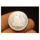 1877-CC Seated Quarter