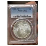 PCGS Graded 1883-CC Morgan Silver Dollar
