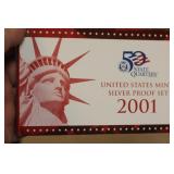 2001 US Mint Silver Proof Set