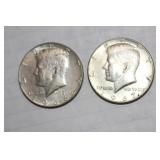 Lot of 2 Kennedy Half Dollars
