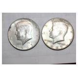 Lot of 2 Kennedy Half Dollars