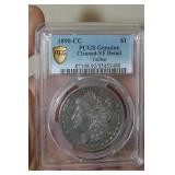 PCGS Graded 1890-CC Morgan Silver Dollar