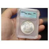 ICG Graded 1890-S Morgan Silver Dollar