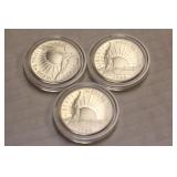 Lot of 3 1986 Liberty Coins