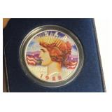 Colorized Peace Dollar