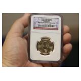 NGC Graded One Dollar Gold Plated Coin