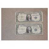 Lot of Two 1935 One Dollar Note
