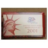 2001 US Mint Silver Proof Set