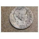 1911 Barber Silver Quarter