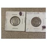 1936 and 1937 (2) Buffalo Nickels