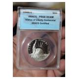 Anacs Graded 1988 Statue of Liberty Coin