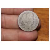 1909 Barber Silver Quarter