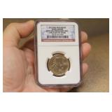 NGC Graded One Dollar Gold Plated Coin