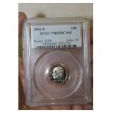 PCGS Graded 2001-S 10 Cents