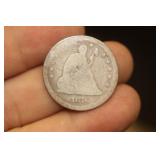 1876-CC Seated Quarter