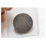 1857 Seated Silver Half Dollar