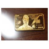 Commemorative Gold Plated President Trump Bar