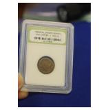A Slabbed Medievel Bronze Nummis Coin
