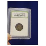 A Slabbed Medievel Bronze Nummis Coin