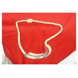 A Bone and Sterling Necklace
