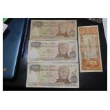 Lot of 4 Foreign Currencies