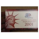 2001 US Mint Silver Proof Set