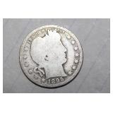 1895 Barber Silver Quarter