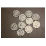 Lot of 10 Clad Ike Dollars