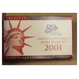 2001 US Mint Silver Proof Set