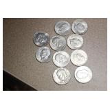 Lot of 10 Clad Ike Dollars