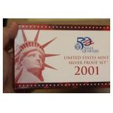 2001 US Mint Silver Proof Set