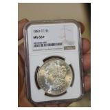 NGC Graded 1883-CC Morgan Silver Dollar