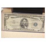 1953 Blue Seal $5.00 Note