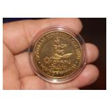 Aladdin Gold Plated $2.00 Casino Token