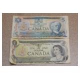 Lot of 2 Canadian Currency