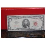 1963 Red Seal $5.00 Bank Note