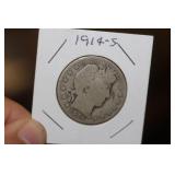 1914-S Barber Silver Half Dollar