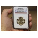 NGC Graded One Dollar Gold Plated Coin