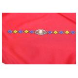 A Signed 800 Silver Micro Mosaic Bracelet