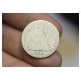 1877-CC Seated Quarter