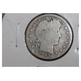1903 Barber Silver Quarter